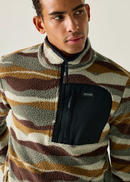 Regatta Brown Frankie Borg Half Zip Lightweight Fleece - S Image 5