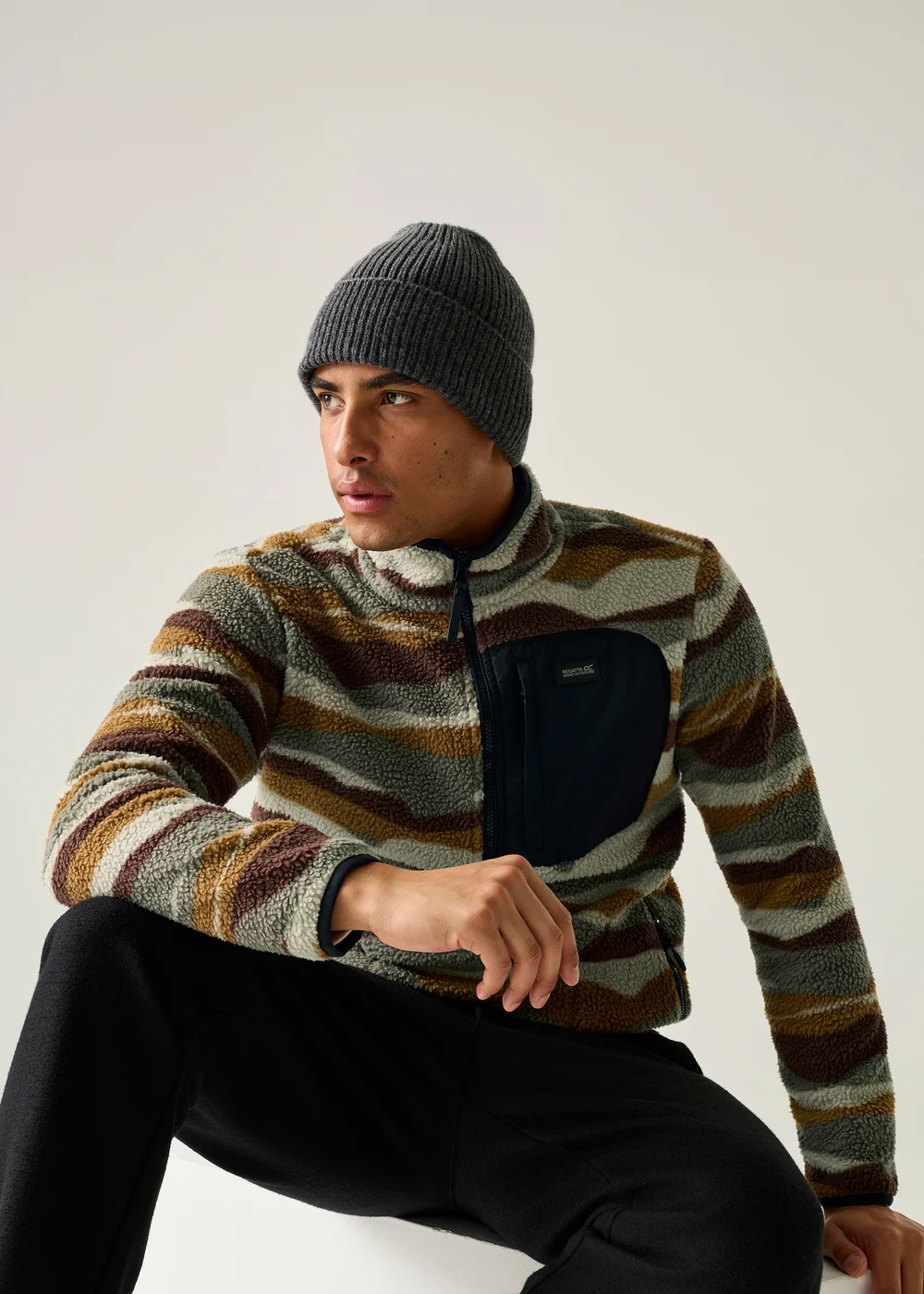 Regatta Brown Frankie Borg Half Zip Lightweight Fleece - S Image 1