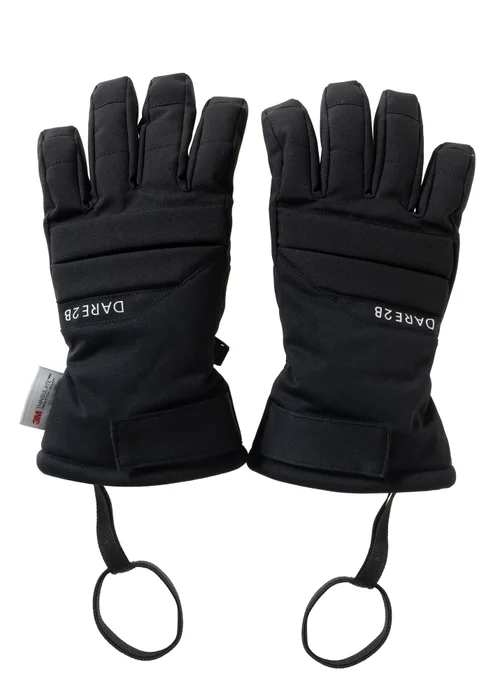 Dare 2b Black Kid Freeride Waterproof Gloves (4-13 years) - 13 Yrs Image 1