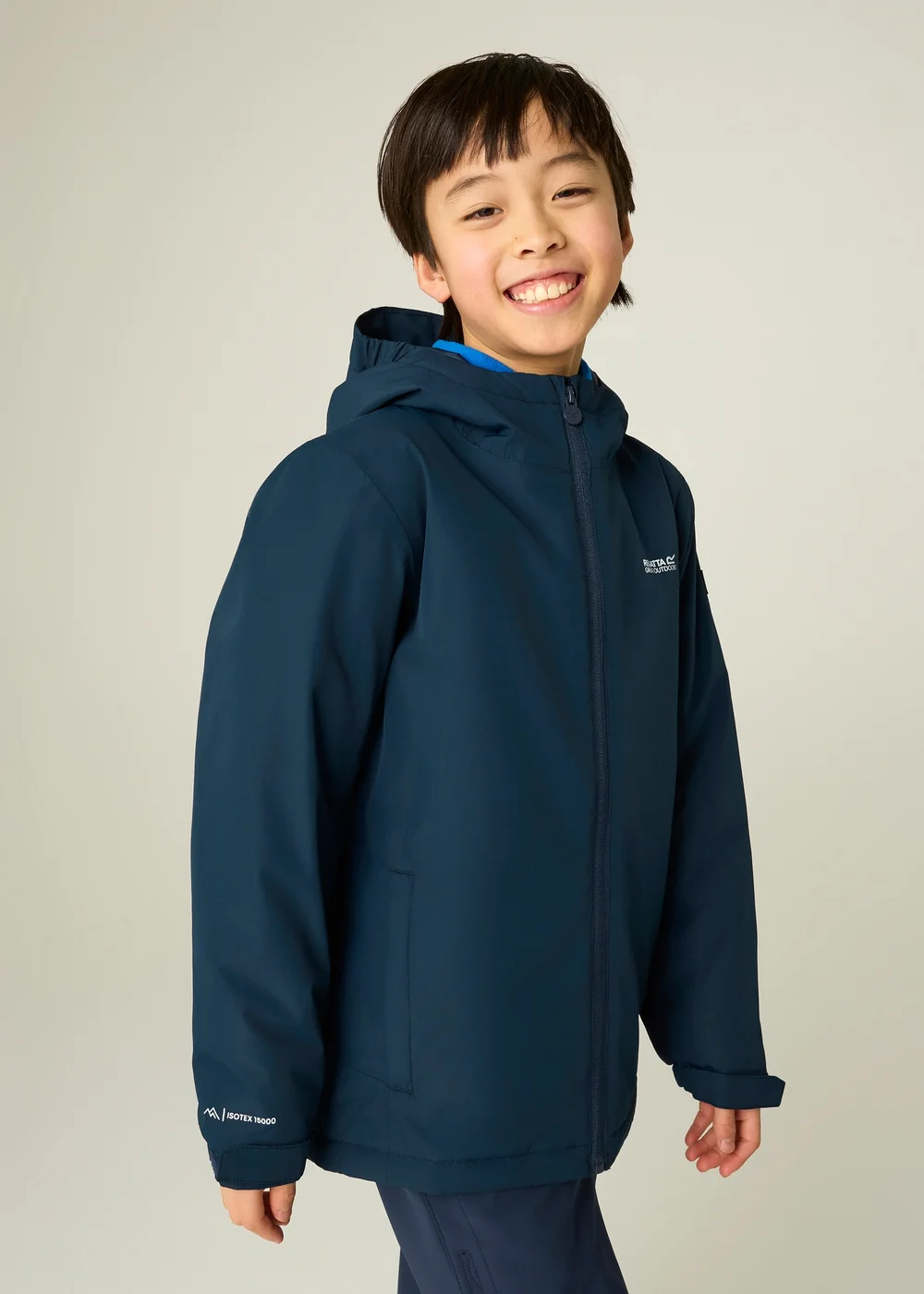 Regatta Navy Hurdle Isotex Waterproof Jacket (3-13 years) - 3-4 Yrs Image 6