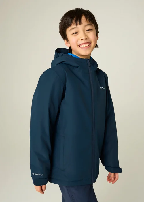 Regatta Navy Hurdle Isotex Waterproof Jacket (3-13 years) - 3-4 Yrs Image 6
