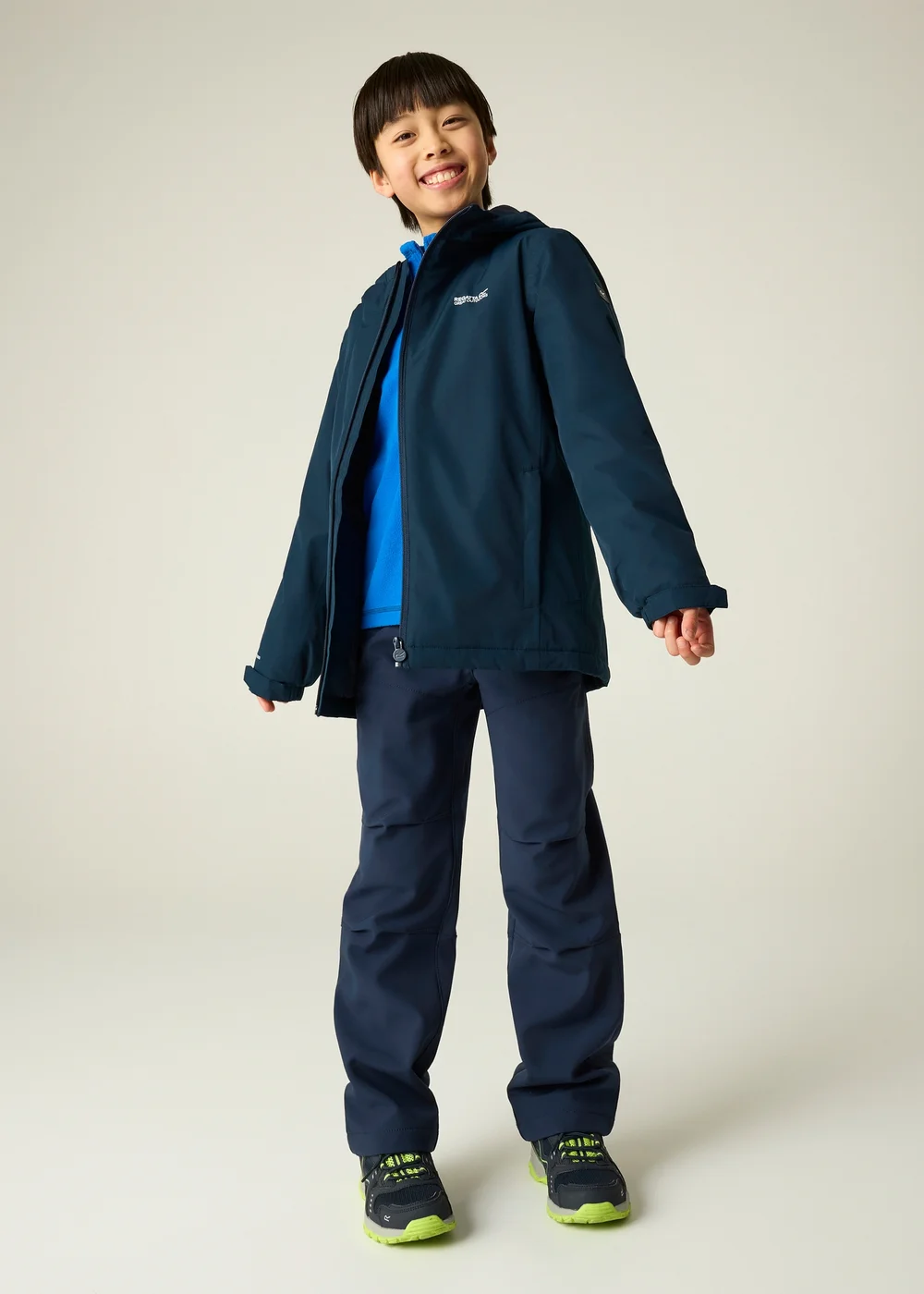 Regatta Navy Hurdle Isotex Waterproof Jacket (3-13 years) - 3-4 Yrs Image 3