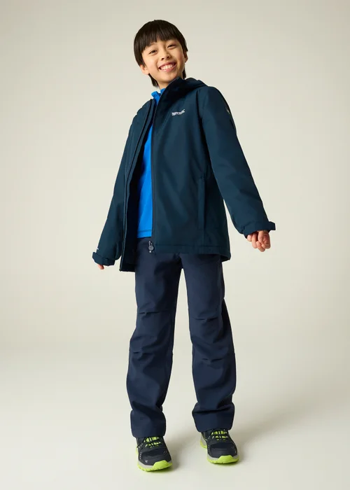Regatta Navy Hurdle Isotex Waterproof Jacket (3-13 years) - 3-4 Yrs Image 3