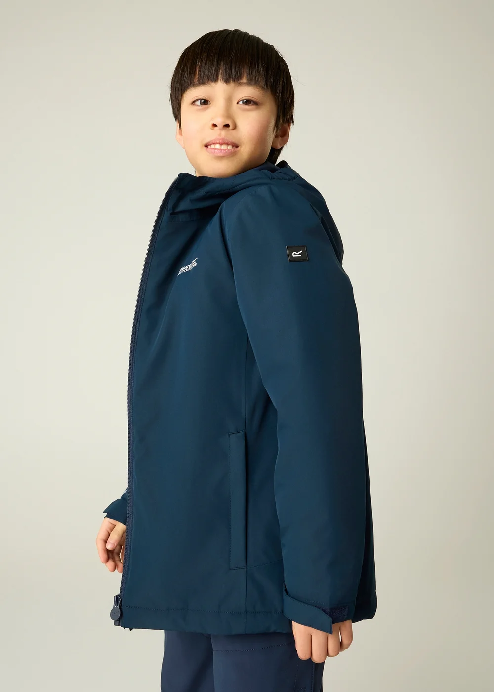 Regatta Navy Hurdle Isotex Waterproof Jacket (3-13 years) - 3-4 Yrs Image 4