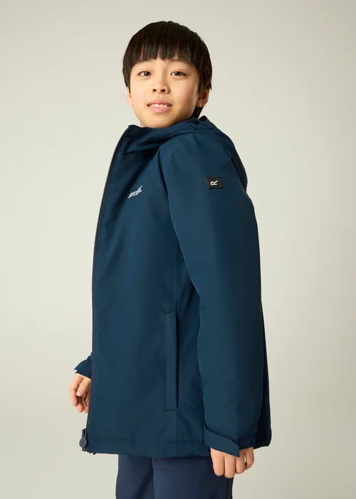 Regatta Navy Hurdle Isotex Waterproof Jacket (3-13 years) - 3-4 Yrs Image 4