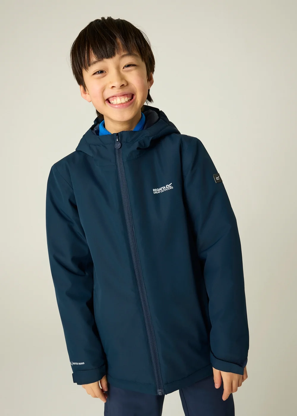 Regatta Navy Hurdle Isotex Waterproof Jacket (3-13 years) - 3-4 Yrs Image 1