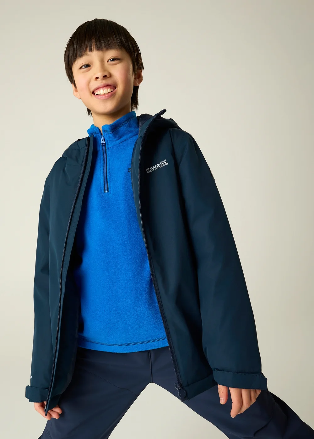 Regatta Navy Hurdle Isotex Waterproof Jacket (3-13 years) - 3-4 Yrs Image 5