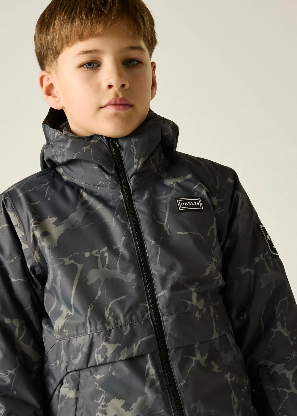 Dare 2b Black/Grey Wing It Waterproof Jacket (3-13 years) - 7-8 Yrs Image 6