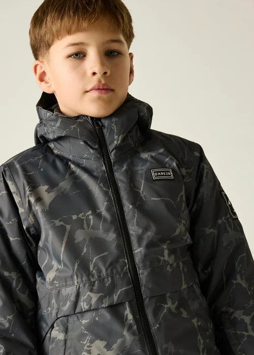 Dare 2b Black/Grey Wing It Waterproof Jacket (3-13 years) - 7-8 Yrs Image 6