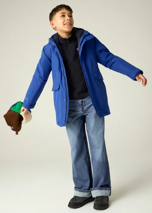 Regatta Dark Blue Farbank II Isotex Waterproof Jacket (3-13 years) - 9-10 Yrs Image 5