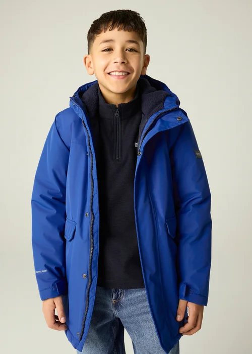 Regatta Dark Blue Farbank II Isotex Waterproof Jacket (3-13 years) - 9-10 Yrs Image 1