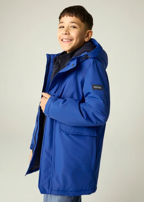 Regatta Dark Blue Farbank II Isotex Waterproof Jacket (3-13 years) - 9-10 Yrs Image 6