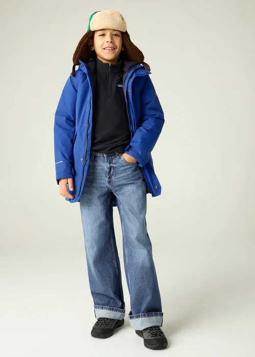 Regatta Dark Blue Farbank II Isotex Waterproof Jacket (3-13 years) - 9-10 Yrs Image 3