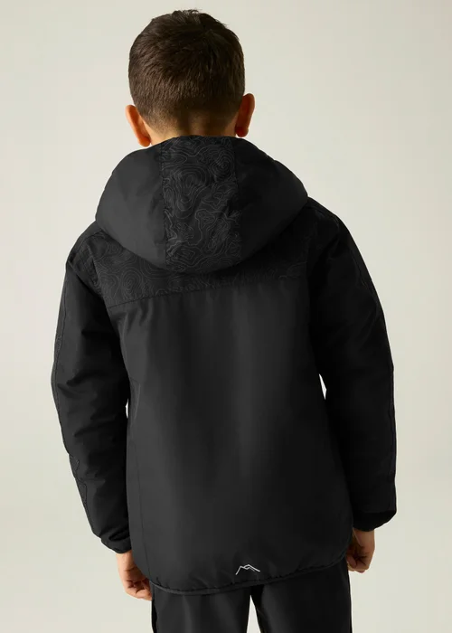 Regatta Black Illuma Reflective Isotex Waterproof Jacket (3-13 years) - 9-10 Yrs Image 2