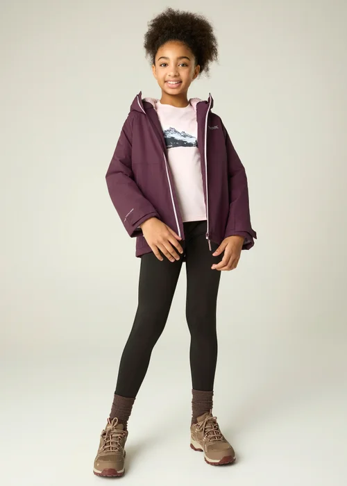 Regatta Aubergine Hillain Isotex Waterproof Jacket (3-13 years) - 9-10 Yrs Image 6