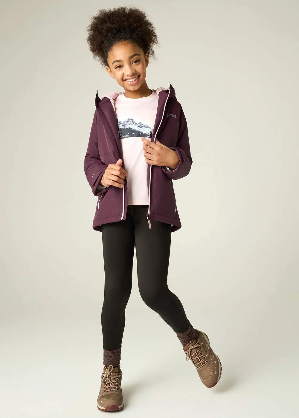 Regatta Aubergine Hillain Isotex Waterproof Jacket (3-13 years) - 9-10 Yrs Image 3
