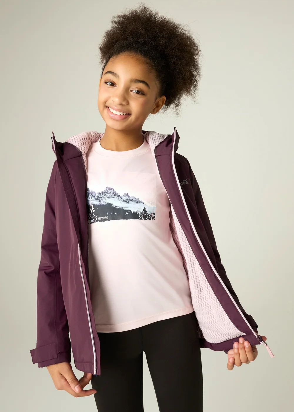 Regatta Aubergine Hillain Isotex Waterproof Jacket (3-13 years) - 9-10 Yrs Image 1