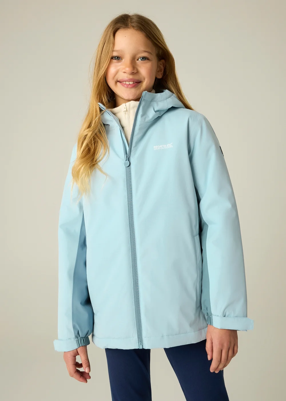 Regatta Light Blue Hurdle Isotex Waterproof Jacket (3-13 years) - 13 Yrs Image 1