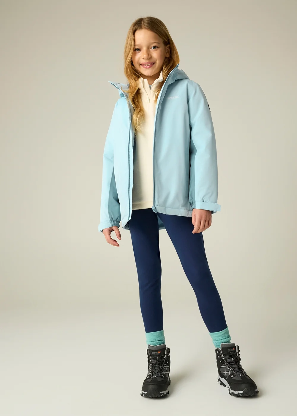 Regatta Light Blue Hurdle Isotex Waterproof Jacket (3-13 years) - 13 Yrs Image 3