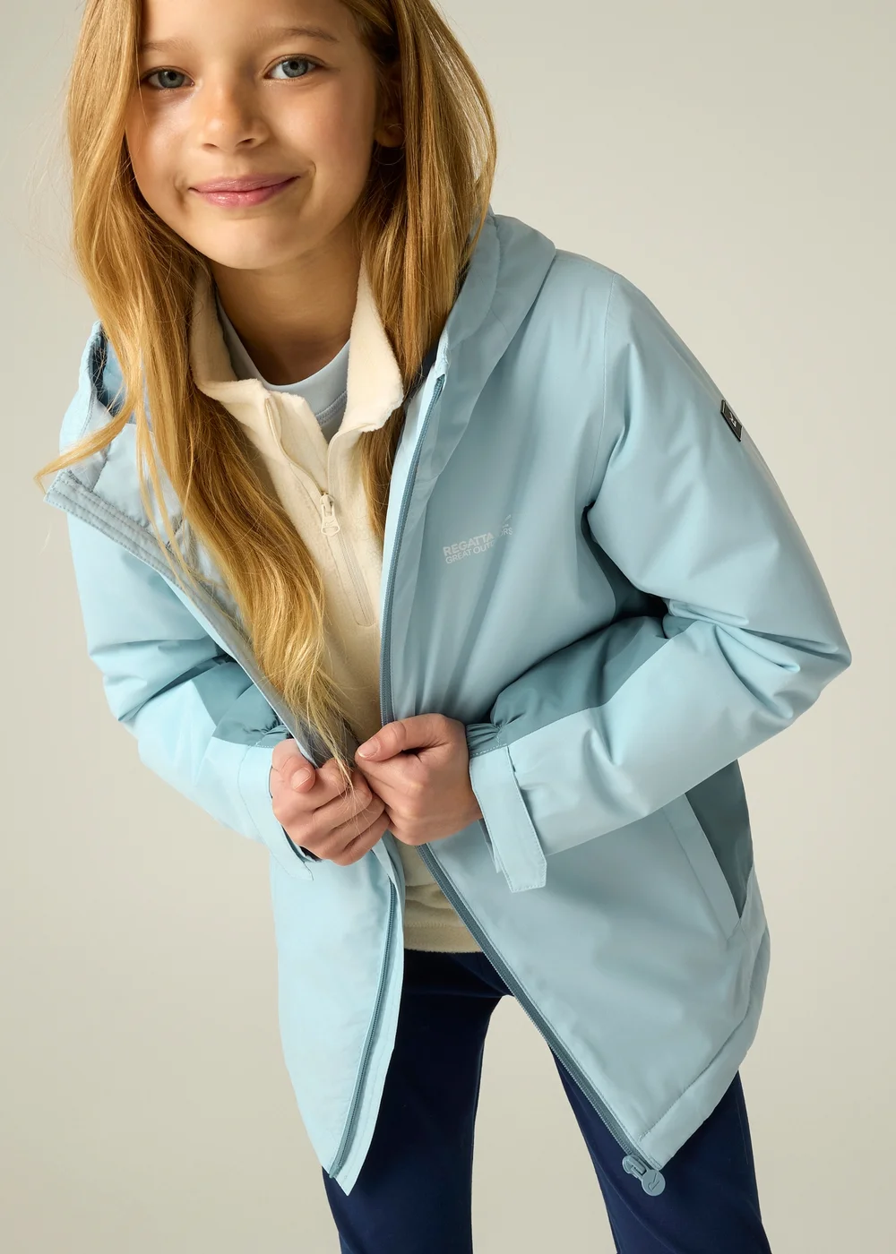 Regatta Light Blue Hurdle Isotex Waterproof Jacket (3-13 years) - 13 Yrs Image 6