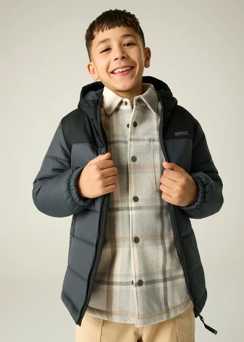 Regatta Black/Grey Lofthouse Insulated Jacket (3-13 years) - 7-8 Yrs Image 1