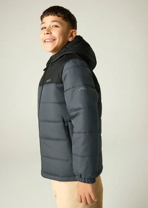 Regatta Black/Grey Lofthouse Insulated Jacket (3-13 years) - 7-8 Yrs Image 5