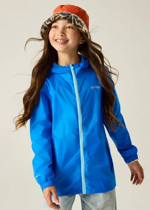 Regatta Blue Waterproof Kids Pack It Jacket III (2-13 years) - 5-6 Yrs Image 1