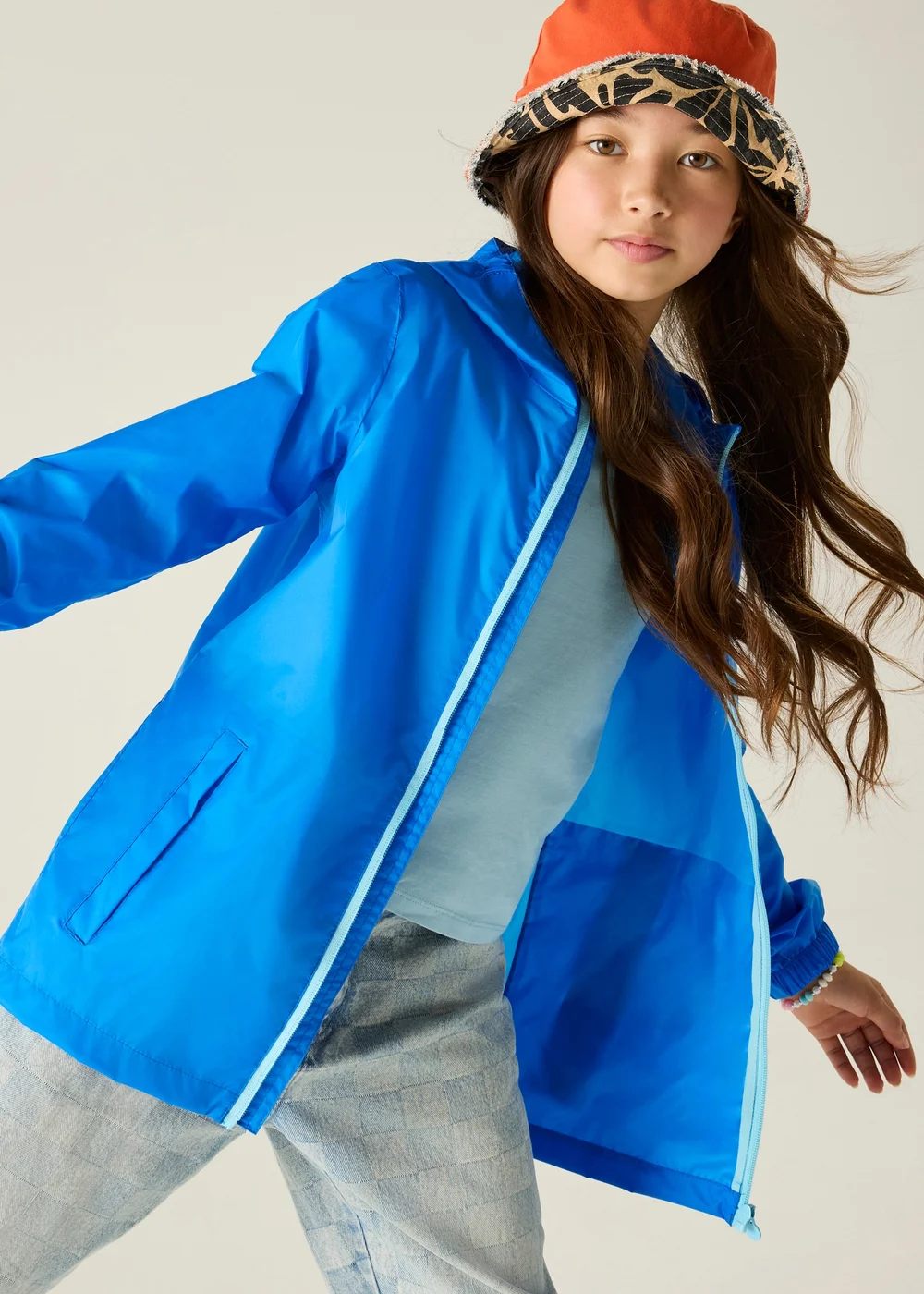 Regatta Blue Waterproof Kids Pack It Jacket III (2-13 years) - 5-6 Yrs Image 4