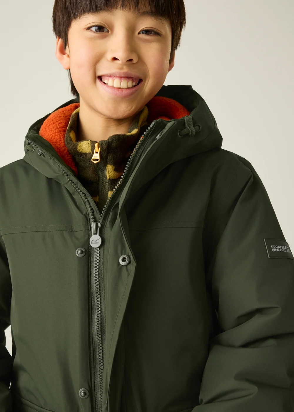 Regatta Khaki Farbank II Isotex Waterproof Jacket (3-13 years) - 11-12 Yrs Image 6