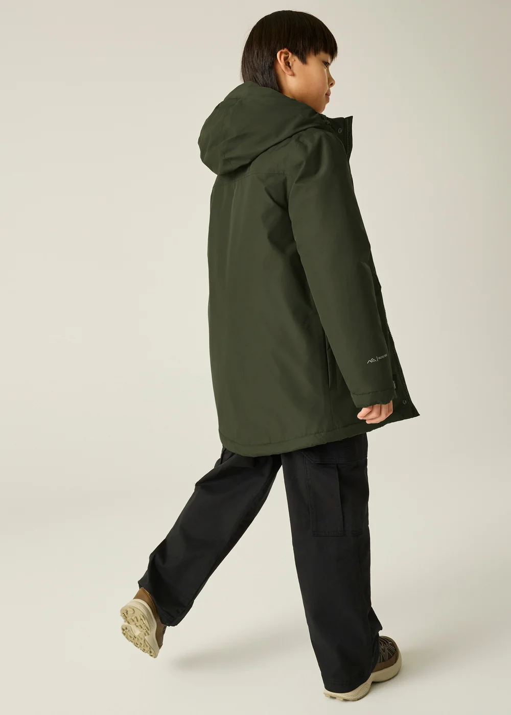 Regatta Khaki Farbank II Isotex Waterproof Jacket (3-13 years) - 11-12 Yrs Image 2