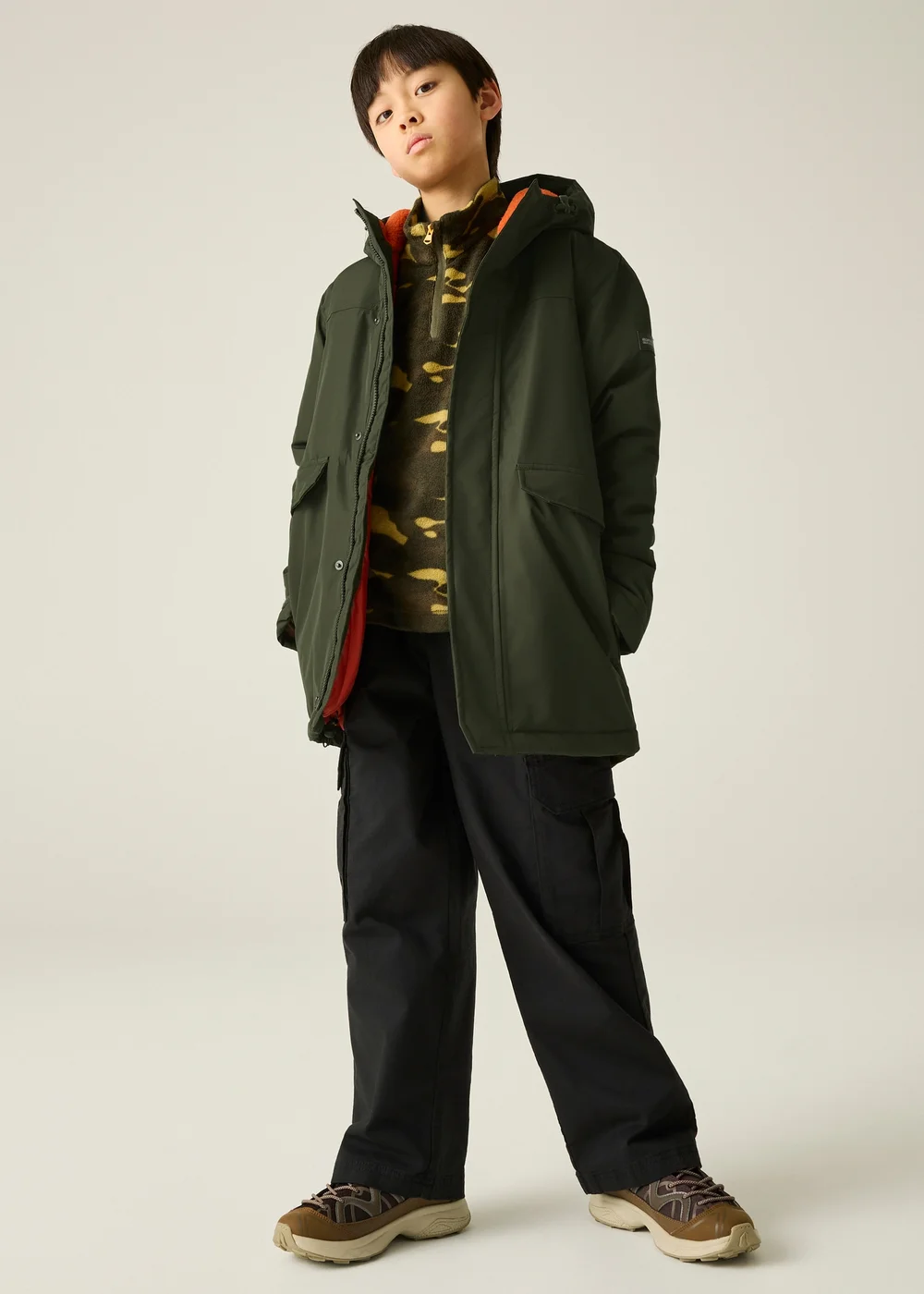 Regatta Khaki Farbank II Isotex Waterproof Jacket (3-13 years) - 11-12 Yrs Image 3