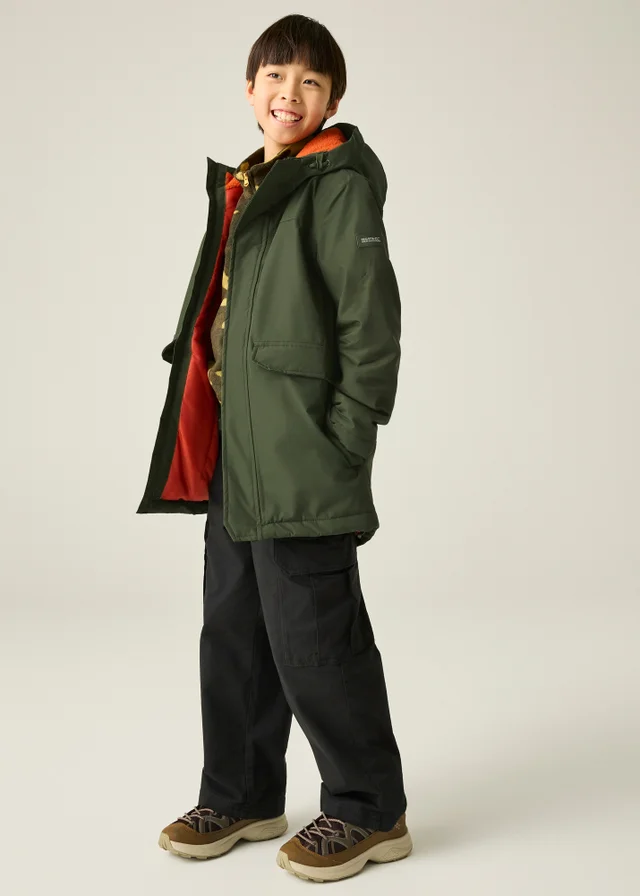 Regatta Khaki Farbank II Isotex Waterproof Jacket (3-13 years)