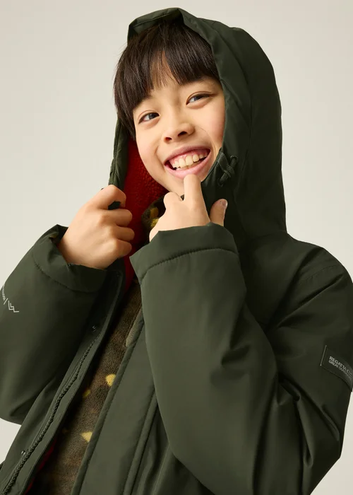Regatta Khaki Farbank II Isotex Waterproof Jacket (3-13 years) - 11-12 Yrs Image 4