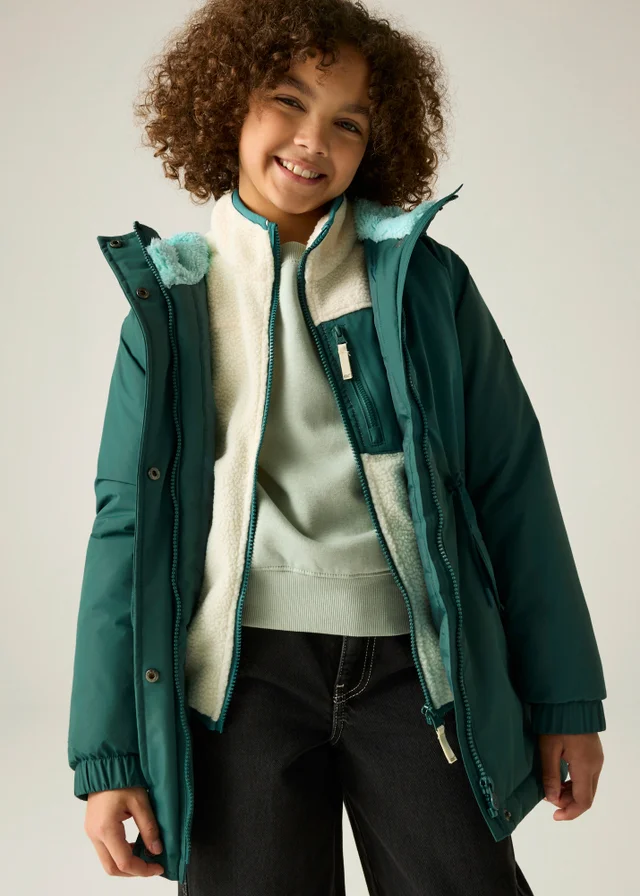Regatta Green Vallina Junior Isotex Waterproof Jacket (3-13 years)