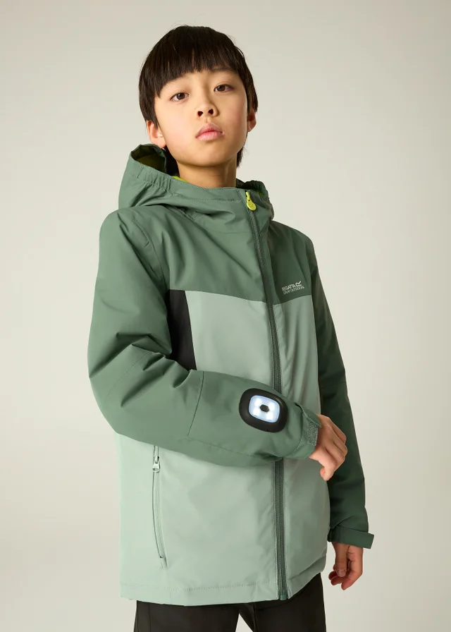 Regatta Forest Green Beamz Isotex Waterproof Jacket (3-13 years)