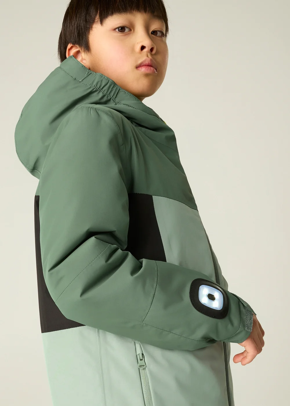 Regatta Forest Green Beamz Isotex Waterproof Jacket (3-13 years) - 3-4 Yrs Image 4
