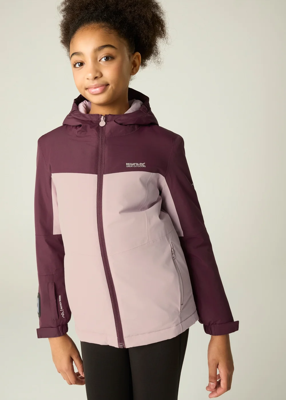Regatta Pale Pink Beamz Isotex Waterproof Jacket (3-13 years) - 7-8 Yrs Image 4