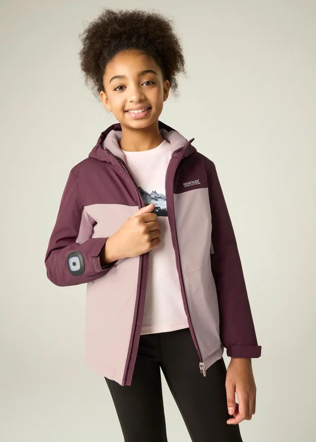 Regatta Pale Pink Beamz Isotex Waterproof Jacket (3-13 years)