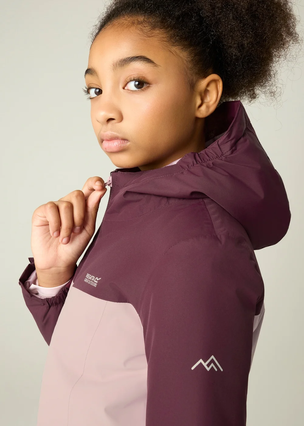 Regatta Pale Pink Beamz Isotex Waterproof Jacket (3-13 years) - 7-8 Yrs Image 5