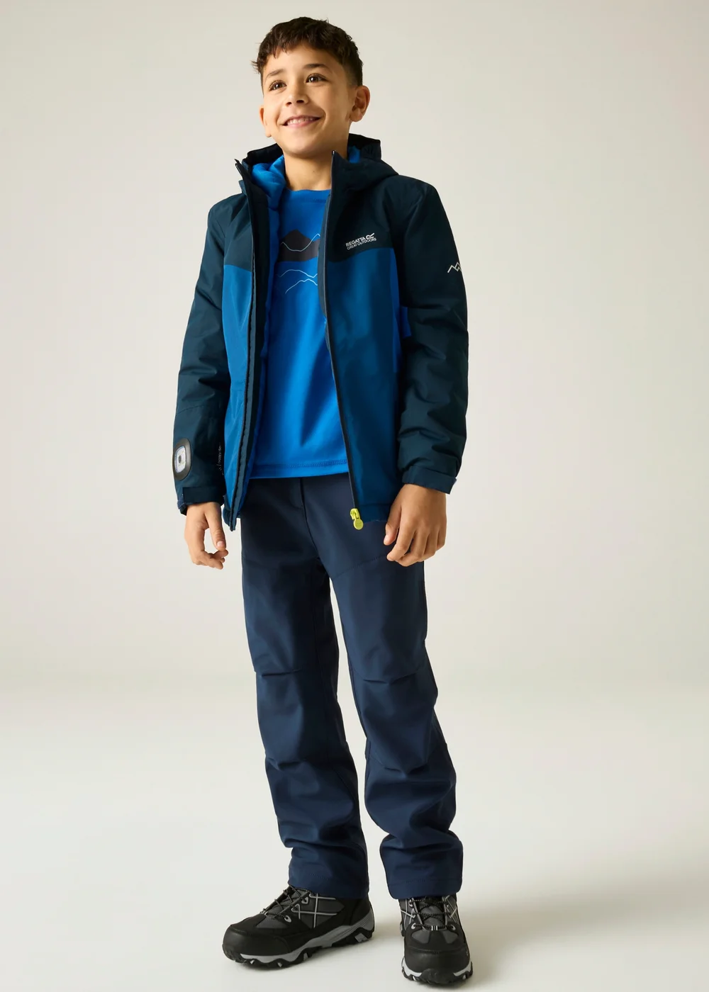 Regatta Navy Beamz Isotex Waterproof Jacket (3-13 years) - 7-8 Yrs Image 3