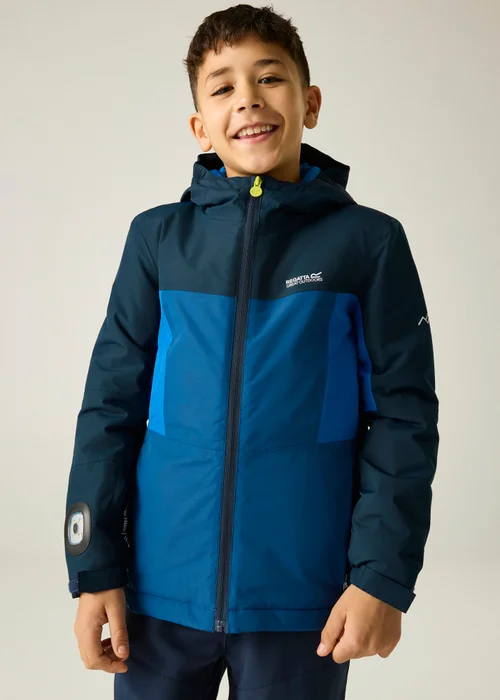 Regatta Navy Beamz Isotex Waterproof Jacket (3-13 years) - 7-8 Yrs Image 4