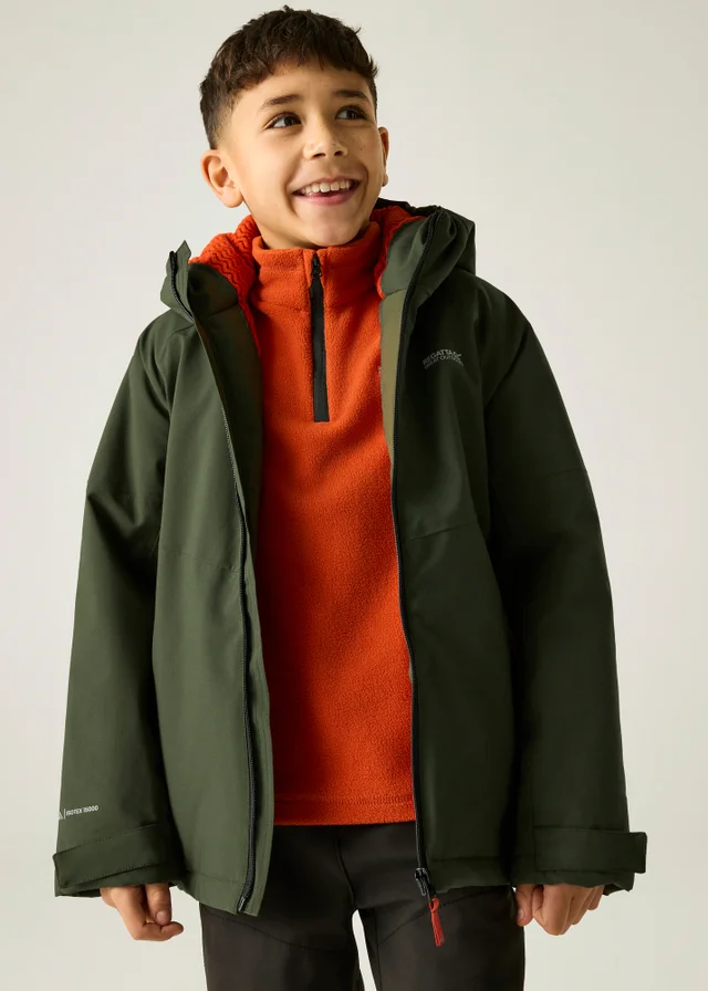 Regatta Khaki Hillain Isotex Waterproof Jacket (3-13 years)