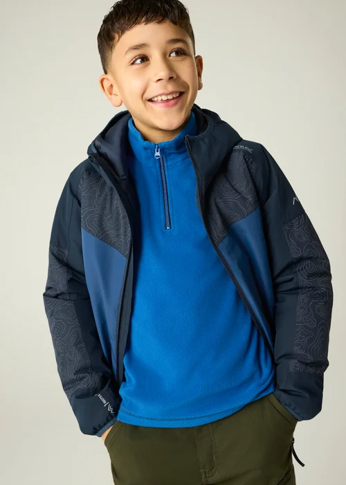 Regatta Navy Illuma Reflective Isotex Waterproof Jacket (3-13 years) - 13 Yrs Image 1