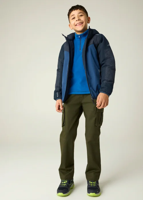 Regatta Navy Illuma Reflective Isotex Waterproof Jacket (3-13 years) - 13 Yrs Image 3