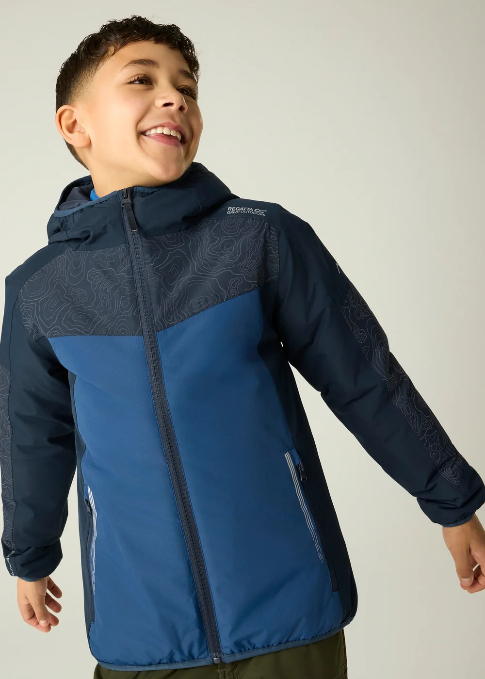 Regatta Navy Illuma Reflective Isotex Waterproof Jacket (3-13 years) - 13 Yrs Image 4