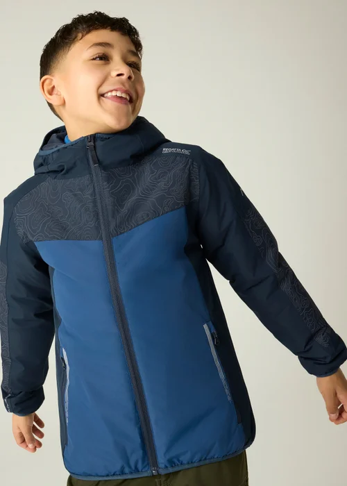 Regatta Navy Illuma Reflective Isotex Waterproof Jacket (3-13 years) - 13 Yrs Image 4