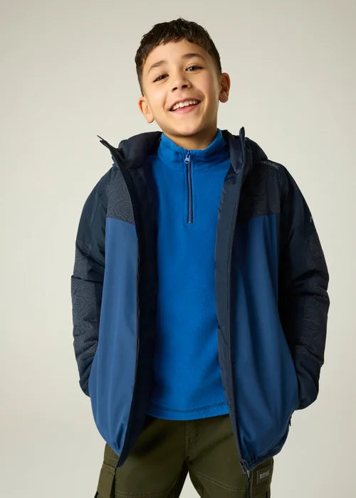 Regatta Navy Illuma Reflective Isotex Waterproof Jacket (3-13 years) - 13 Yrs Image 6