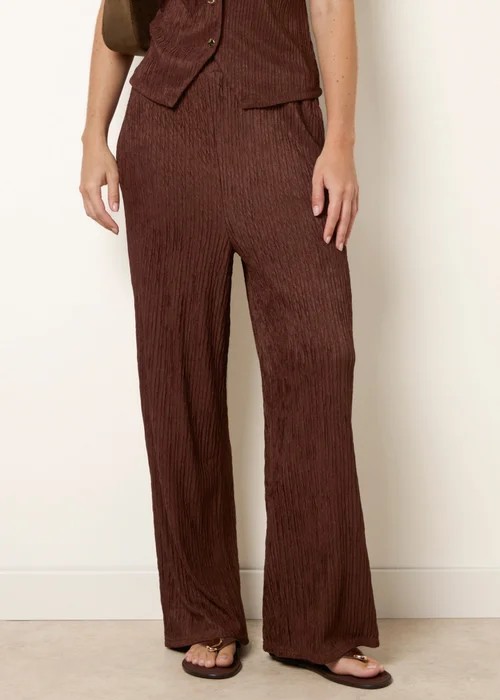 Blue Vanilla Brown Wide Leg Trousers - M Image 2
