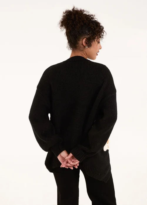 Blue Vanilla Black Daisy Large Flower Cardigan - M/L Image 4