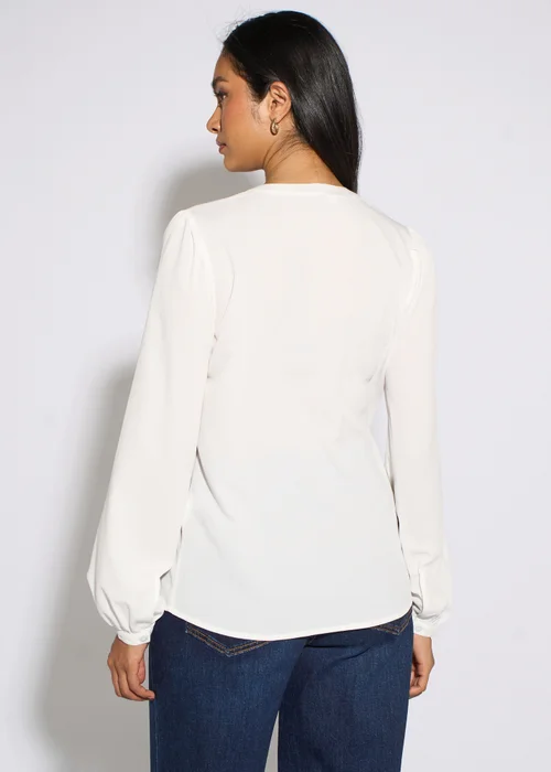 Gini London White Long Sleeve Broderie Cotton Top Blouse - 12 Image 2
